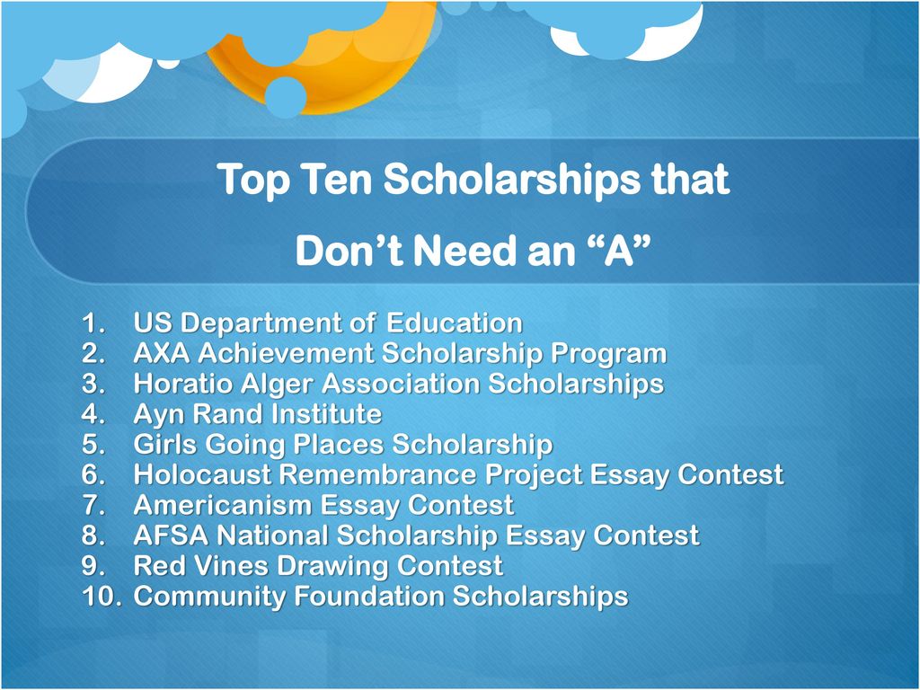 Scholarships that dont require essays 2013